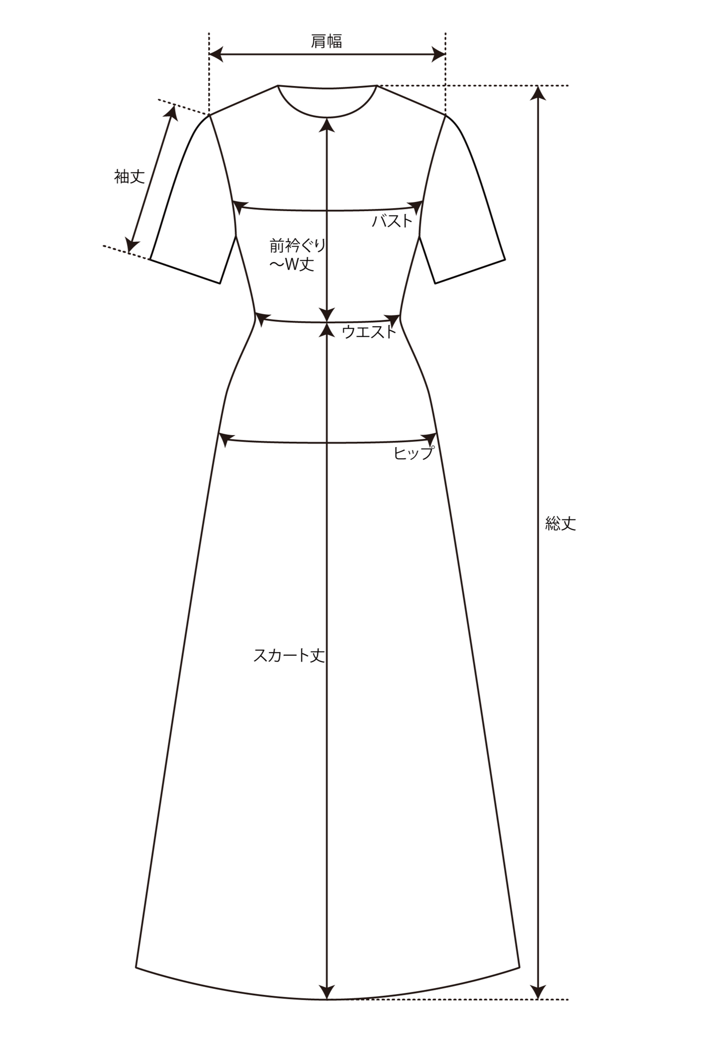 チュールエンブレースビロウィスリーブフレアーワンピース