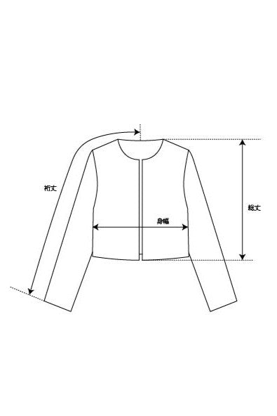 米沢ジャガードショールカラーショートジャケット