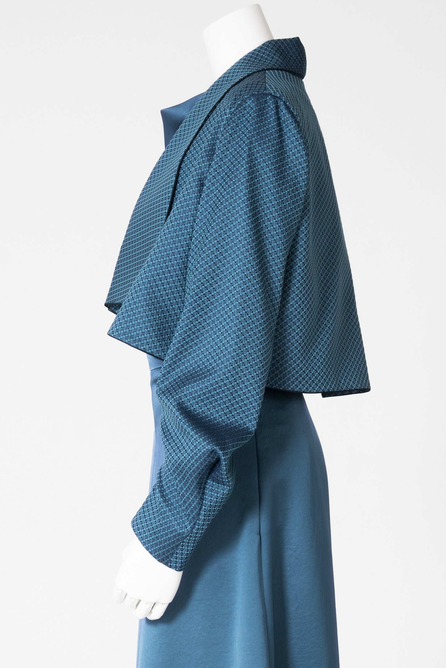 米沢ジャガードショールカラーショートジャケット