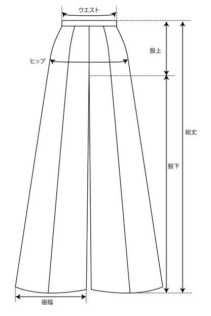 千鳥ふくれジャガードワイドパンツ