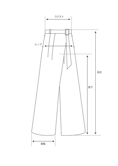 サンドウオッシュ風シルキーサテン　ラップパンツ