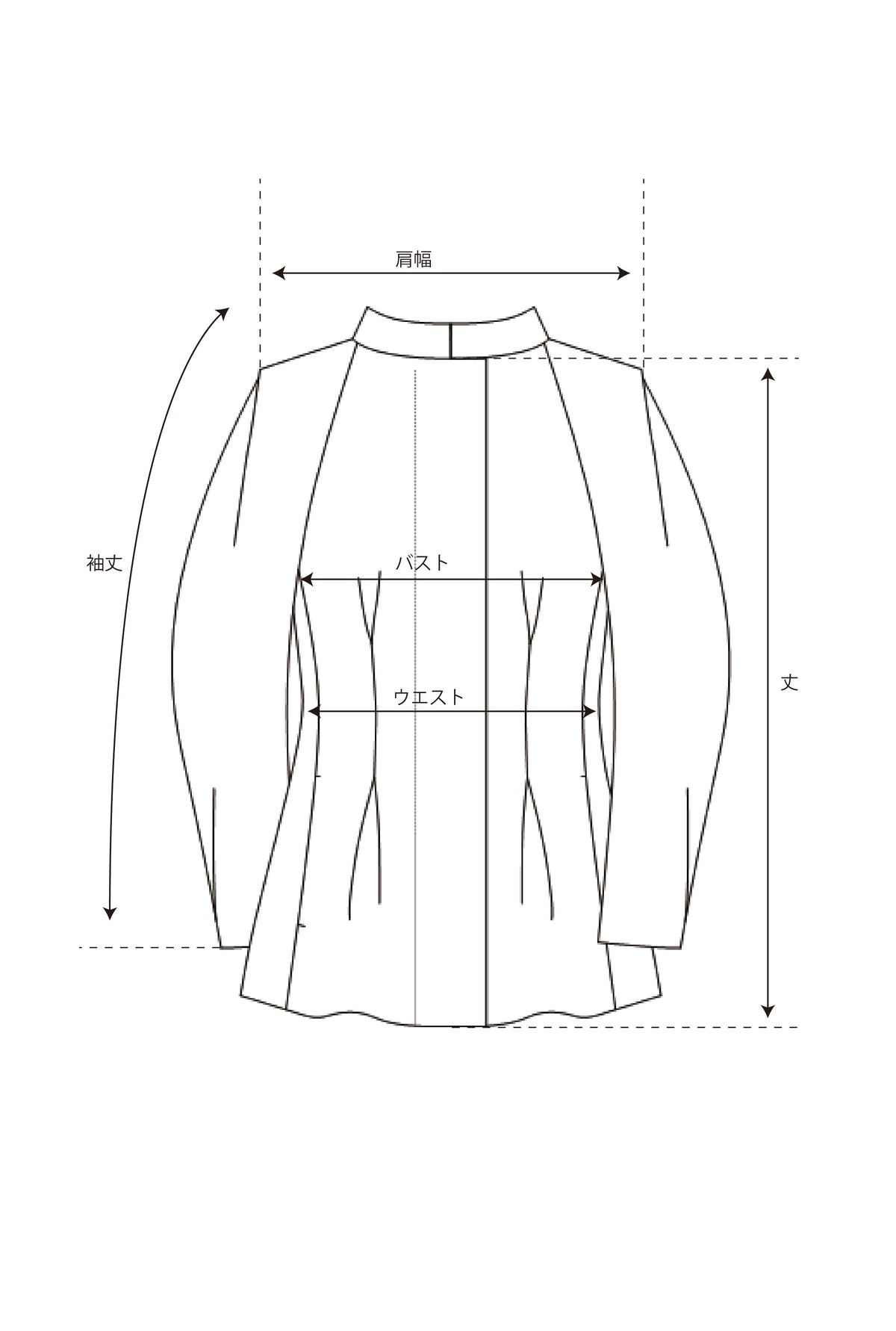 杢調サージストレッチ 比翼 スタンドカラージャケット