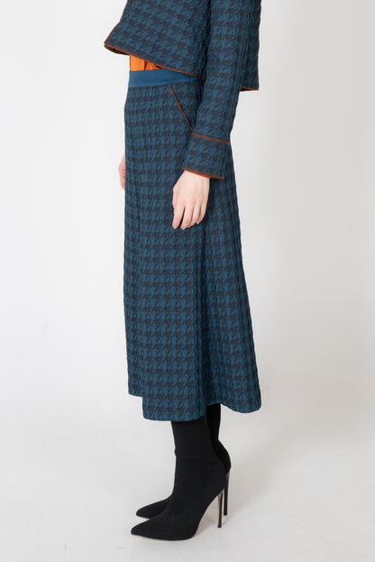 千鳥ふくれジャガードワイドパンツ