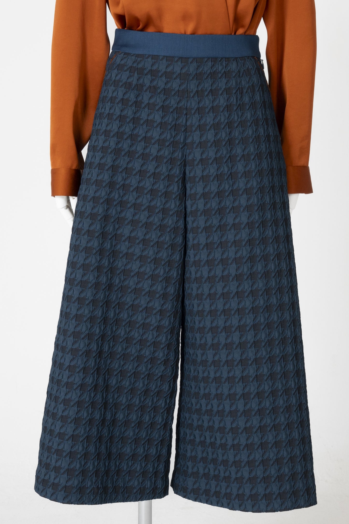 千鳥ふくれジャガードワイドパンツ