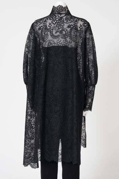 チュールエンブレースロングカフスオーバーブラウス