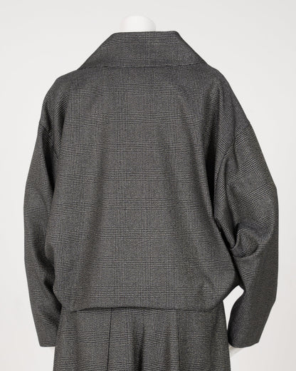グレンチェックドレープジャケット
